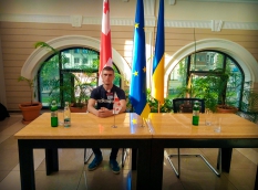 Пресс-конференция Тако Гачечиладзе (TAMARA) в посольстве Грузии в Украине